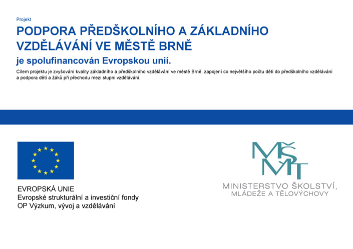 logo projektu Podpora předškolního a základního vzdělávání ve městě Brně